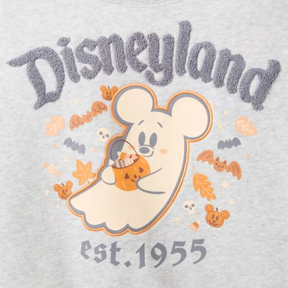 XL New In Hand Disney Parks 2025 Halloween Mickey Mouse Cutie Ghost Sweatshirt - Picture 5 of 7